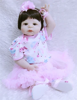 

NPK 23"doll Reborn Toys full Body Silicone Reborn Babies toddler girl princess doll fake baby doll toy bebes reborn bonecas