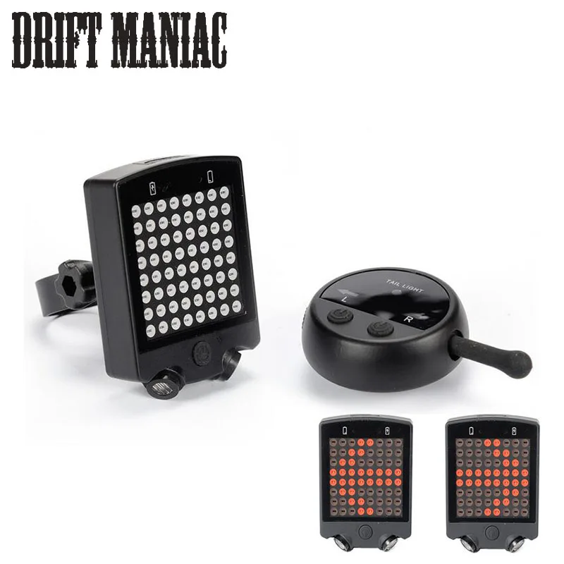 

Bicycle Rear Light Safety Warning Turning 64LED Tail Lamp Remote Control Cycling Bicycle Light