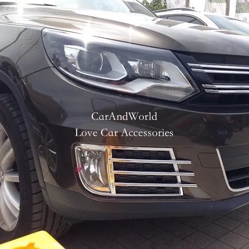 Для Фольксваген Tiguan 2013- фары крышка головки свет лампы рамка Панель планки ABS Chrome Стикеры автомобиля стиль аксессуары
