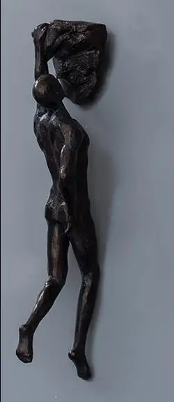 Креативная скульптура из смолы, скалолазание, Мужская статуэтка, Оран, мужские ts предметы интерьера, скульптура, настенные подвесные украшения - Цвет: black B