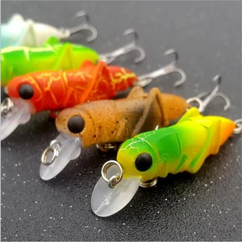 

1Pcs 4.3g/55mm Grasshopper Flying Jig Wobbler Fishing Lure Artificial Insects Baits Pike Bass Trout Lure carp Fishing tackle