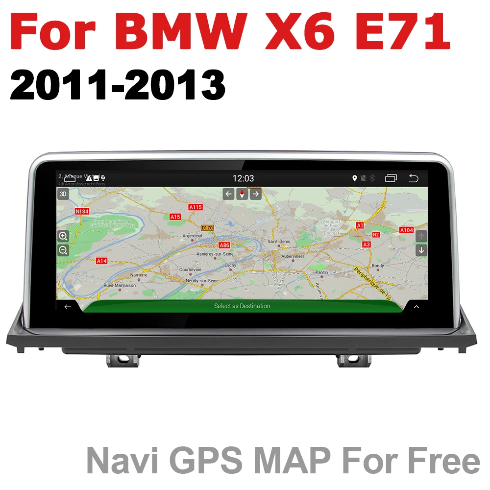 

Car Radio 2 din GPS Android Navigation For BMW X6 E71 2011~2013 CIC AUX Stereo multimedia touch screen original style