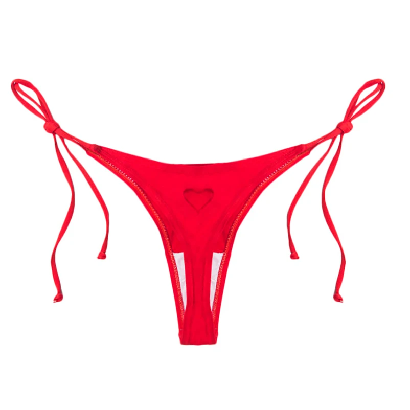 

4 Colors Women Swimwear Brazilian Cheeky Bikini Bottom Side Tie Thong Bathing Swimsuit Bottoms Women Swim Pants #4JU06