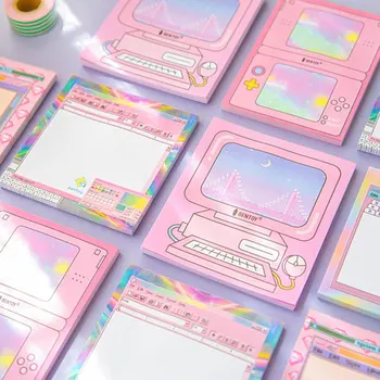 

10 pcs/Lot Cute pink color color sticky note pad Girl Favorite gift memo book Planner diary agenda sticker School supplies F459