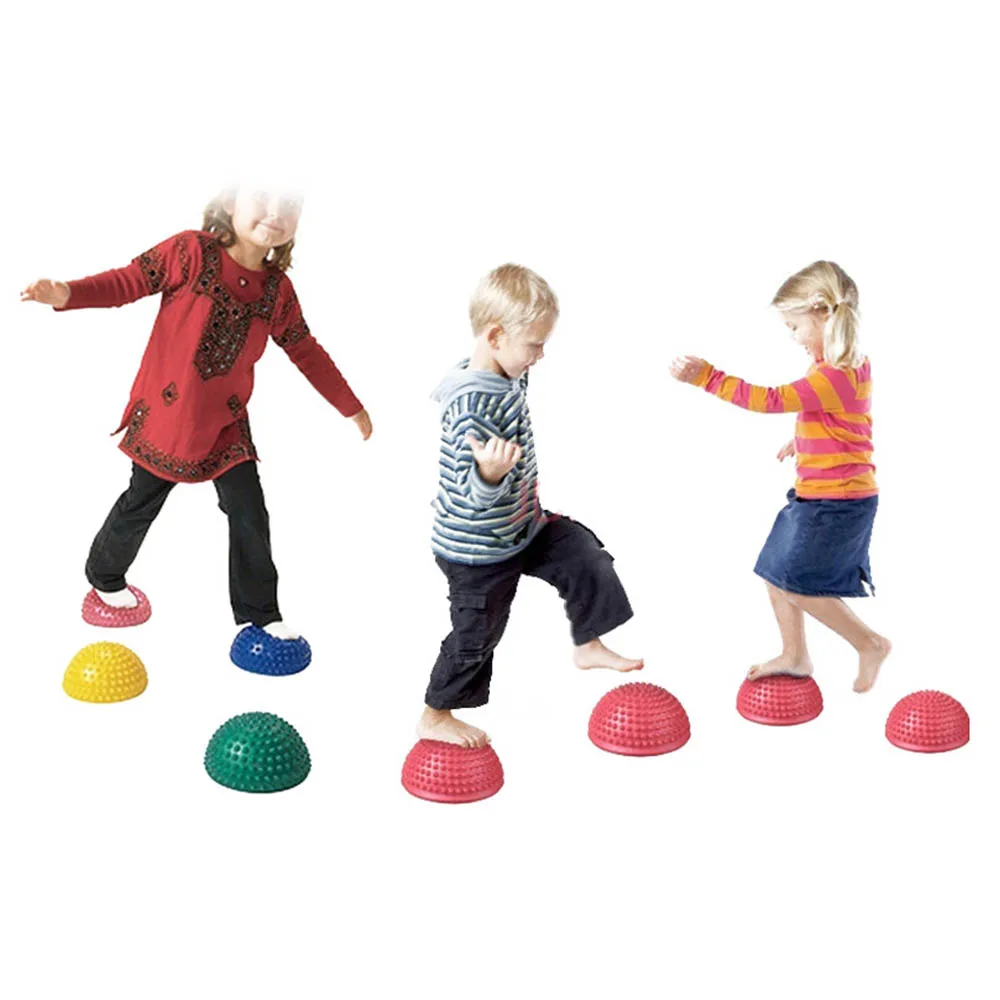 ① Yoga Half Ball Фитнес-оборудование Массажный Коврик Упражнение Точка Баланса Тренажерный Зал Пилатес ✔