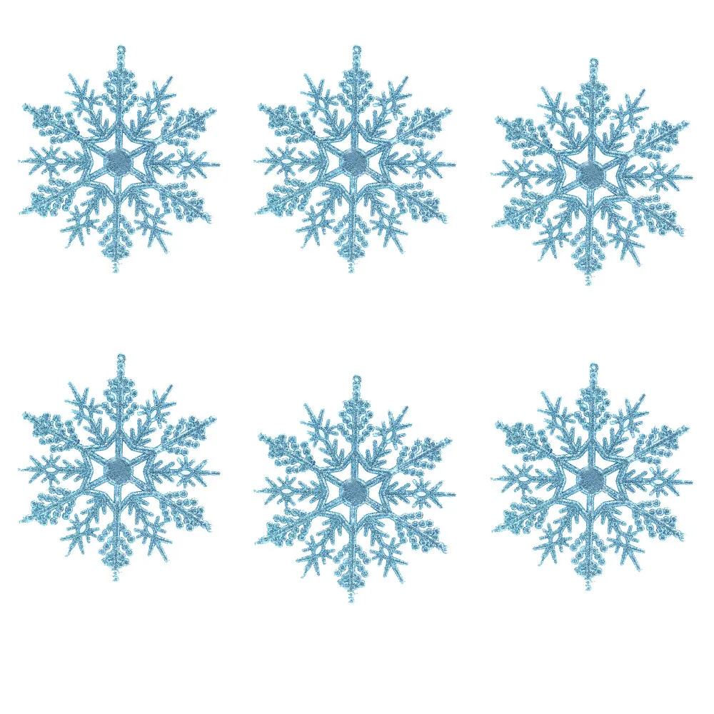 6 шт./компл. блестящие рождественские орнаменты снежинки Рождественская игрушка украшение 10 см украшение торжеств и мероприятий