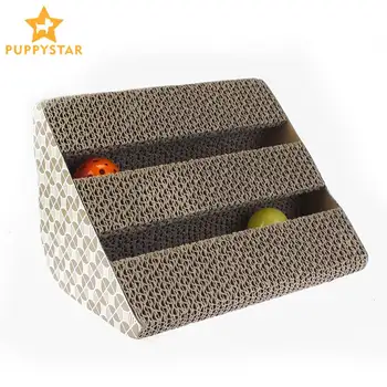 

Catnip Cat Scratcher Kitten Scratch Pad Corrugated Paper Scratch Board For Kittens Cat Scratching Pet Products Balls Toys LY0009
