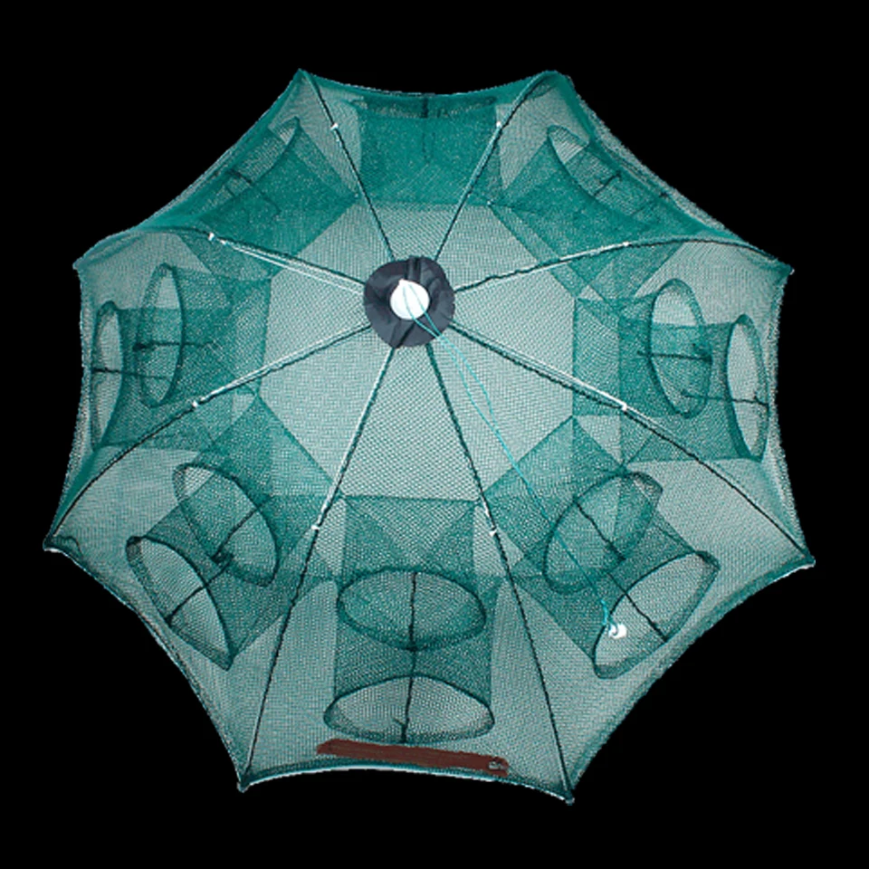 

WALK FISH Strengthened 4-16 Holes Automatic Fishing Net Shrimp Cage Nylon Foldable Crab Fish Trap Cast Net Cast Folding Fishing