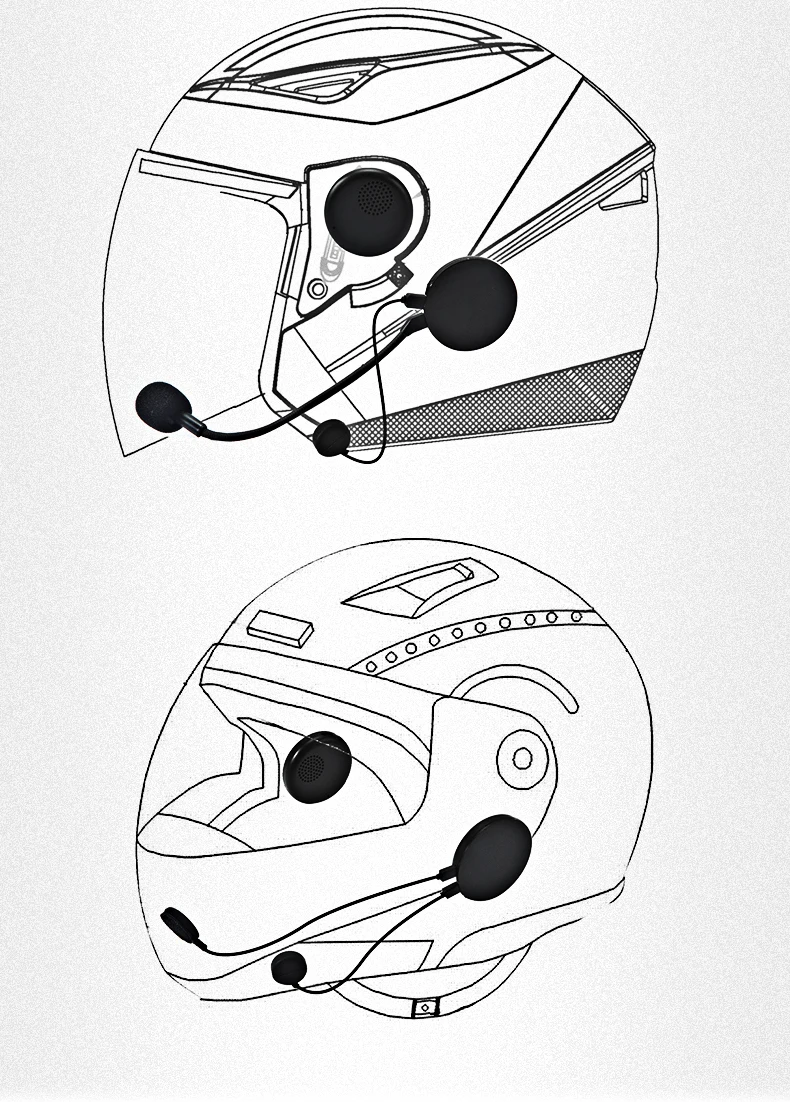 Двойные источники звука, стерео гарнитура, беспроводные Bluetooth наушники, микрофон для мотоциклетного шлема, MP3, MP4, gps, телефона, музыкального устройства