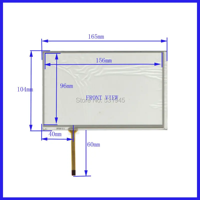 

10PCS/Lot 165mm*104mm XWT269 165*104 7 -inch resistive touchscreen display on the outside flat screen handwriting AT070TN83