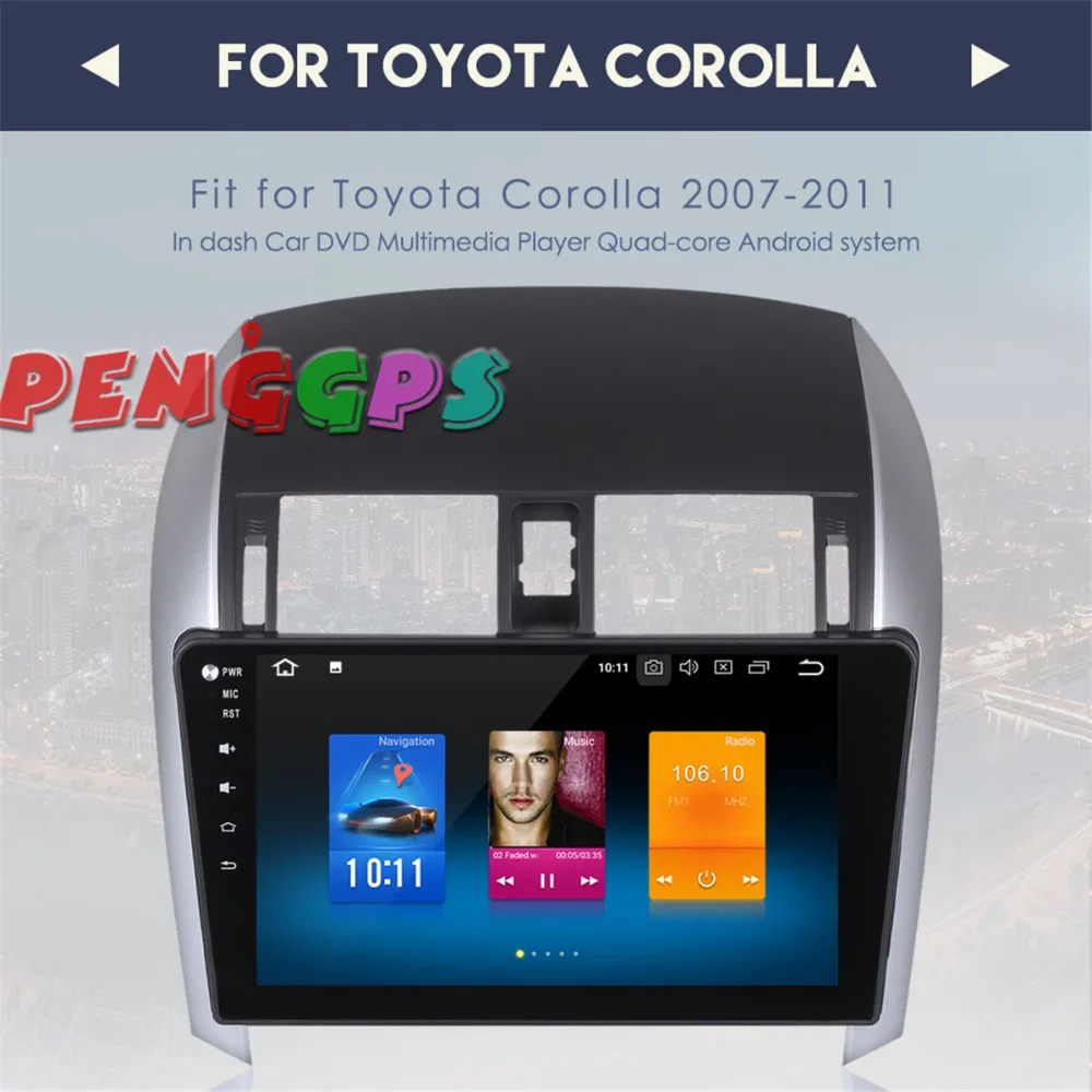 Excellent Android 8.0 7.1 Car Radio Stereo Headunit GPS Navi for Toyota Corolla 2007 2008 2009 2010 2011 Car DVD Player Multimedia IPS HD 5