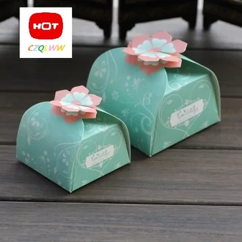 

50pcs Hot sale big size Wedding Favor chocolate Candy Box with flower wedding souvenirs wedding party decoration mariage