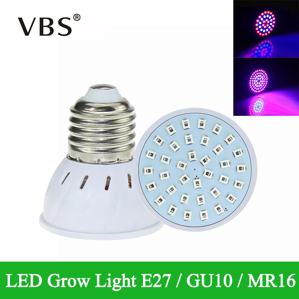 

Plant Grow Light E27/GU10/MR16 SMD2835 Phyto Lamp Full Spectrum Indoor Plant Lamp 3W/4W/5W Led Lights For Plant Growing