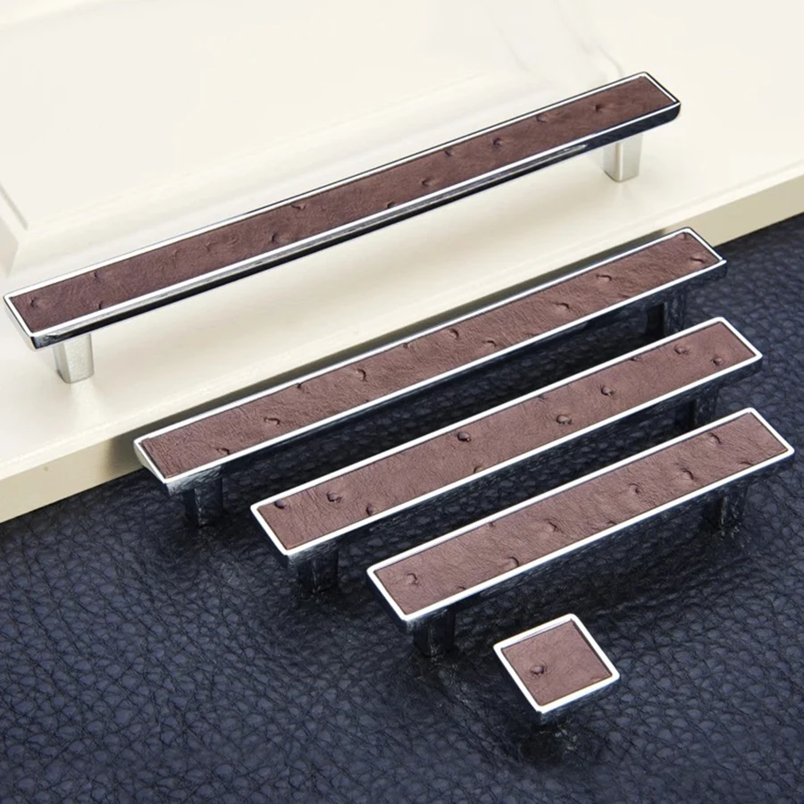 5"Modern simple bookcase handle 6.3"European shoe ark drawer leather