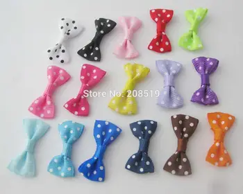 

FZ0009 Small size Bows Grosgrain Ribbon Printed Polka Dots 160pcs/lot children clothes decoration accessories