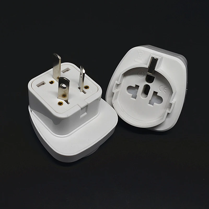 1PC Universal Power Adapter Travel Adaptor 3 pin AU Converter Embed EU
