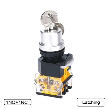 

5 PCS Push button switch Selector switch Key-operated 3-Position Latching OR Momentary Waterproof IP65 LA115-B8-11Y
