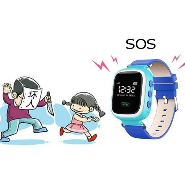 Children Kids Security GPS Tracker Smart Watch SOS Outdoor Emergency for Iphone&Android Waterproof Bluetooth Remote Monitor