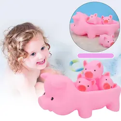 4 шт. детские игрушки для купания для детей Свинья Семейные игрушки для купания животные игрушки для воды мягкая плавающая резиновая утка