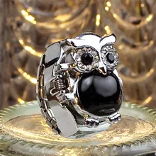 2017 Hot Sale, New Arrival Creative Women Fashion Watch Lady Girl Steel Quartz Finger Ring with-watch Retro Owl Finger Watch
