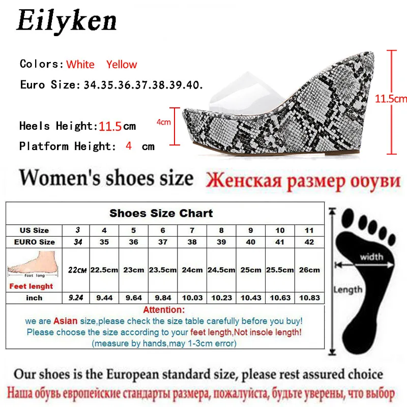 Eilyken босоножки на танкетке из ПВХ; модная уличная женская обувь на платформе с открытым носком; женские пляжные шлепанцы с леопардовым принтом; размеры 34-40