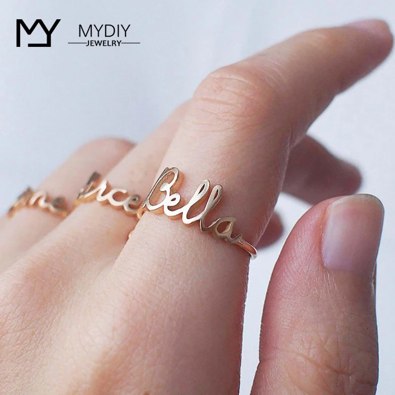 

925 Silver Personalized Name Rings Gold Color Date Numbers Heart Sprial Ring For Women Men Jewelry For Gift