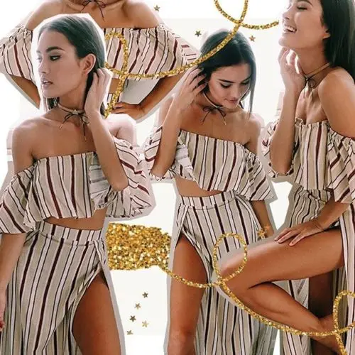 Женский коктейльный комплект из 2 предметов без рукавов с открытыми плечами и