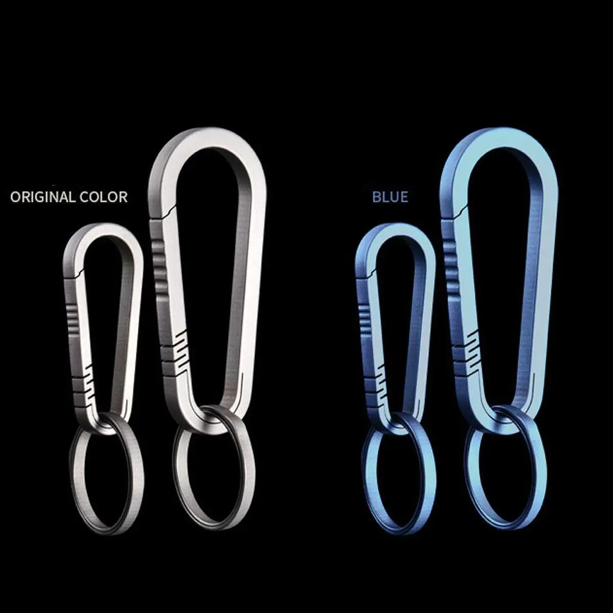

EDC Titanium Keychain Backpack Buckle Mini Hanging Buckle Small+Ring Load 25KG Durable Backpack Buckle