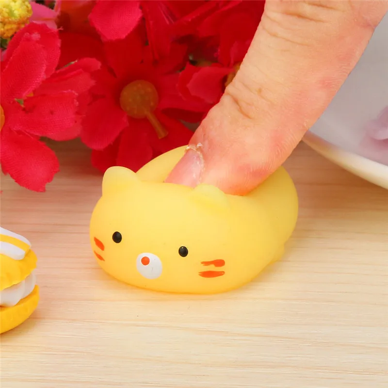 Милые миниатюрные игрушки для снятия стресса сжимаемая кошка Mochi забавная