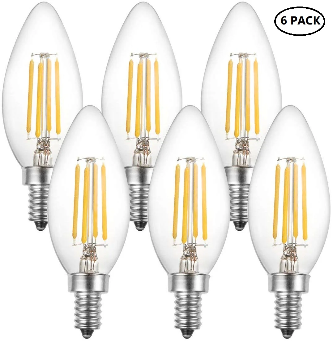 Эдисон лампы Винтаж лампада Ретро Декор накаливания ампулы 40 W 220 V C35 лампы в форме свечи светодиодный свет лампы накаливания для люстры(6 шт. в упаковке
