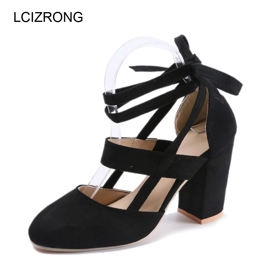tied heeled sandals with square toe