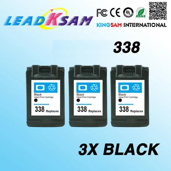 

3x black ink cartridge compatible for hp338 for 338 Deskjet 5740 5745 6520 6540 6620 6840 9800 325 375 2355 2570