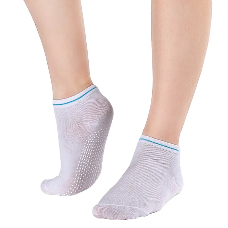 Women Fitness Cotton Socks Slipper Breath Non Slip Massage Pilates Socks Sock Slippers - Цвет: W