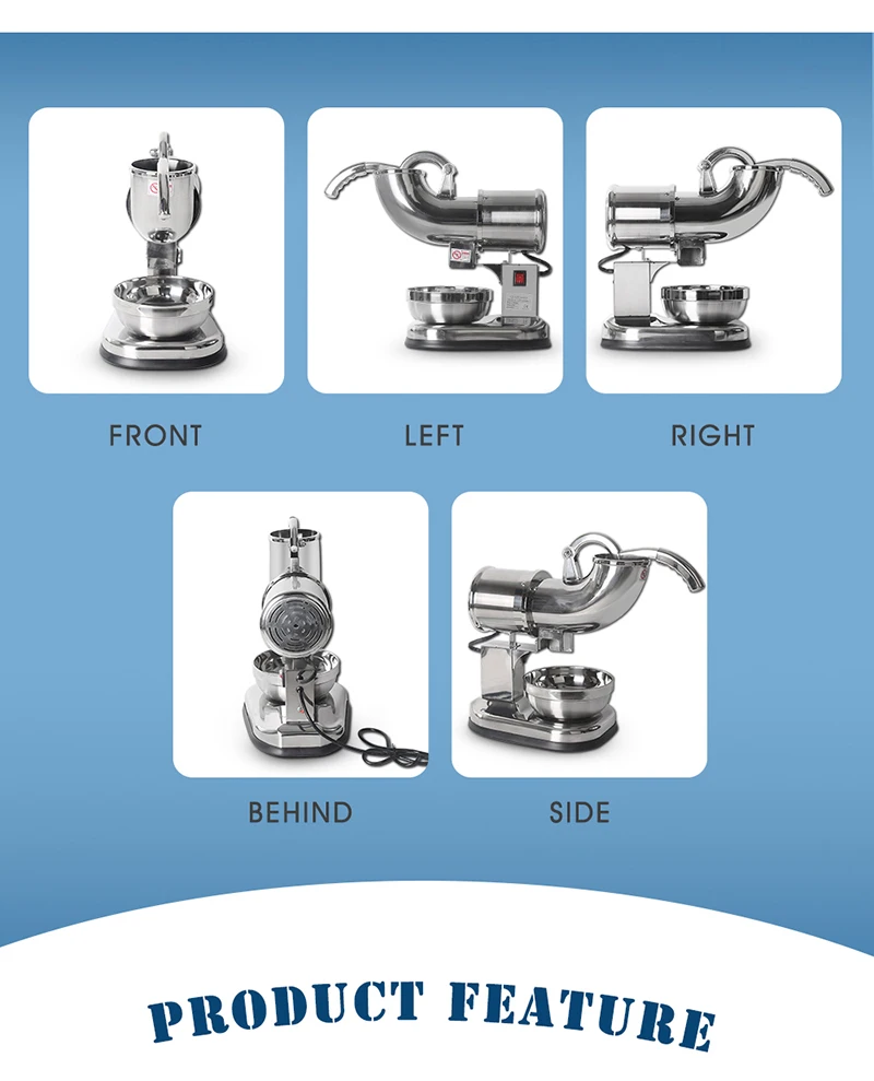 ITOP электрическая дробилка льда бритва машина Мороженица из нержавеющей стали смузи Sundaes мороженое приспособление для коктейлей CE