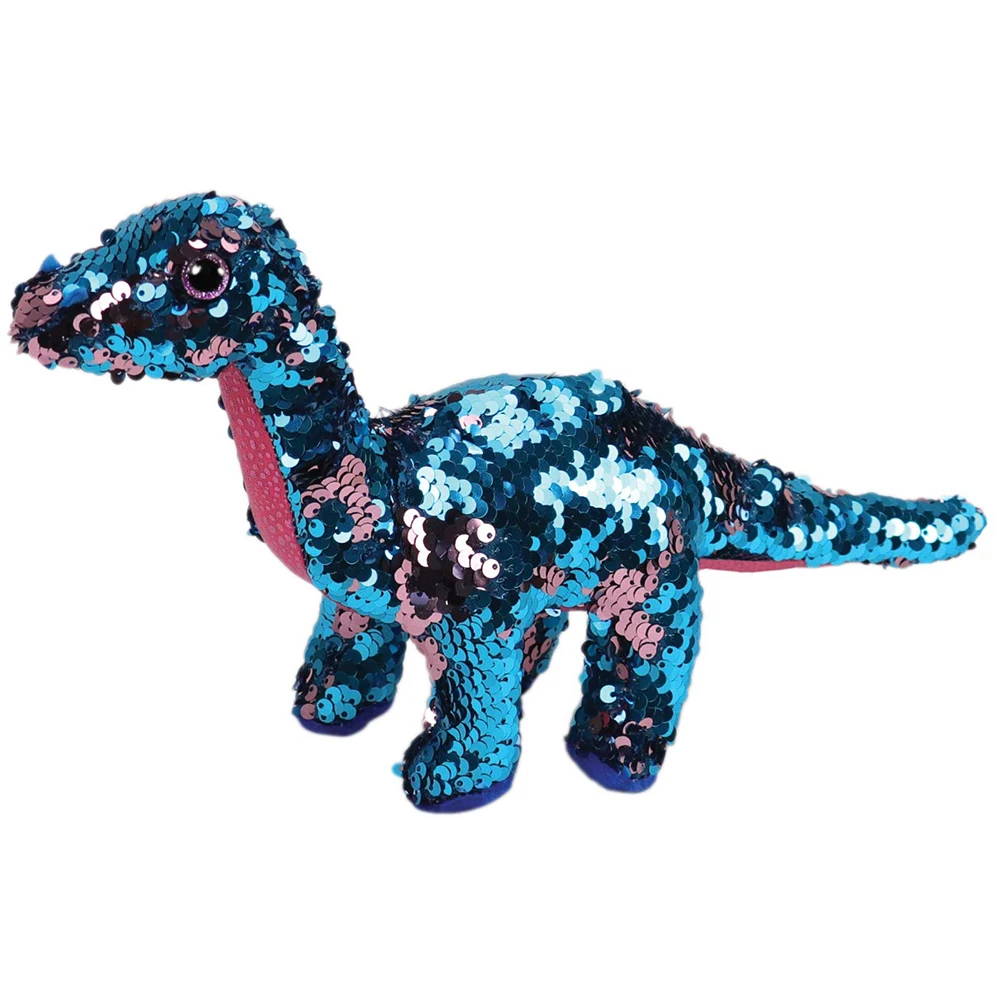 

Pyoopeo Ty Sequins Flippables 6" 15cm Tremor the Dinosaur Plush Regular Soft Stuffed Animal Collection Doll Toy with Heart Tag