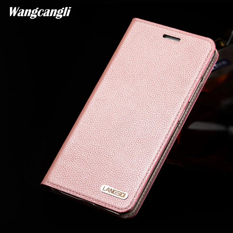 

Fashion flip phone case for huawei P20 liite handmade custom phone case plain weave Cowhide protective cover wangcangli