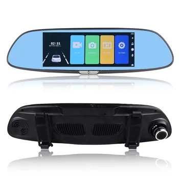 

Car DVR Dash Cam 1200 Megapixel 7-inch Display Microphone Anti-fog LED Display Motion Detection With Rear View Mirror