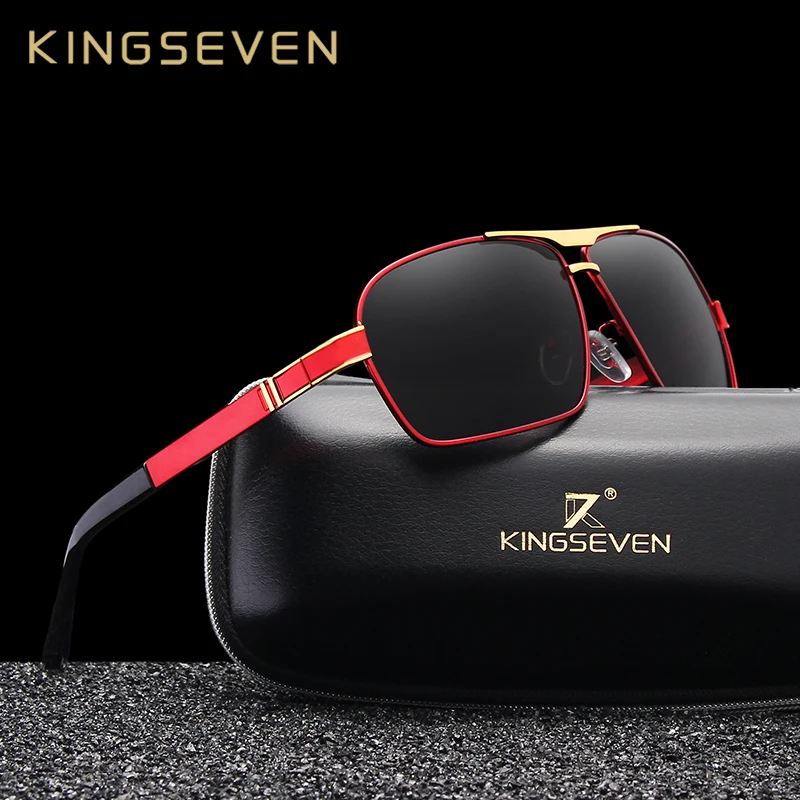 

KINGSEVEN DESIGN Men Classic Sunglasses Aviation Frame Polarized Sunglasses For Men Driving UV400 Protection N7855