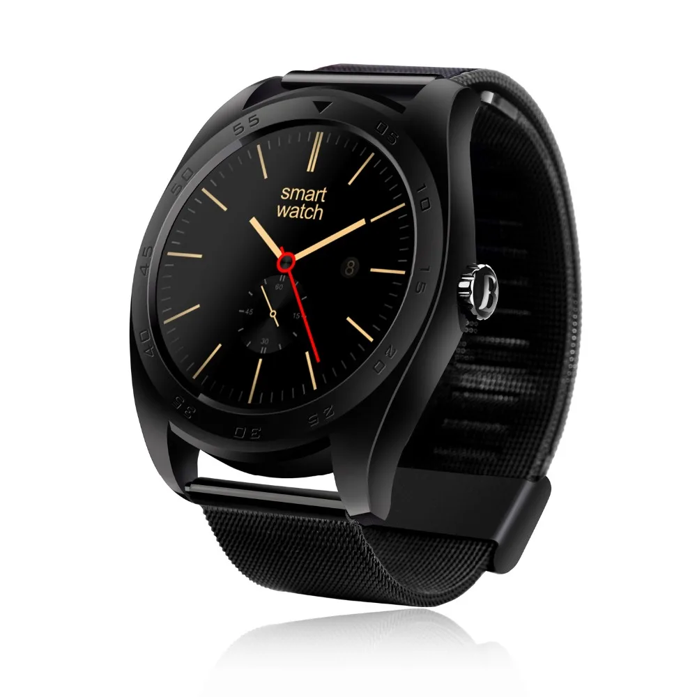 K89 Fashion Style font b SmartWatch b font Steel Track Wristwatch MTK2502 Bluetooth Heart Rate Monitor