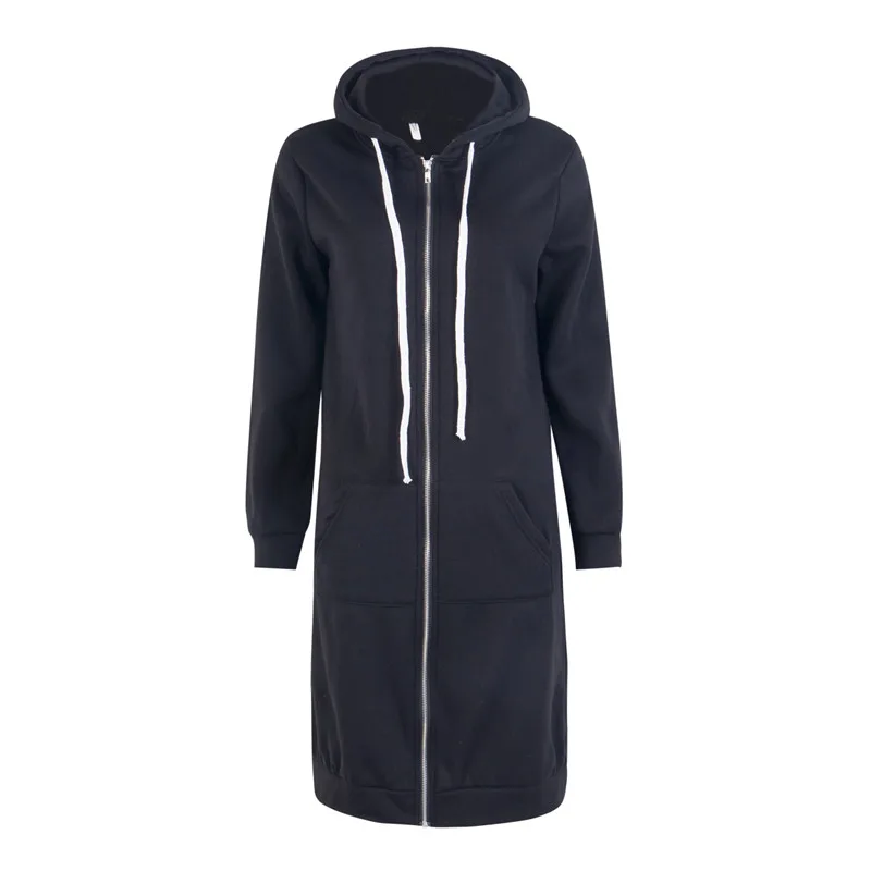 Cabolsa com Capuz Sólidos para Mulheres Venda Quente Primavera Outono Moda Coreano Blusão Longo Completo Manga Jaquetas Parka Outwear Roupas Desgaste