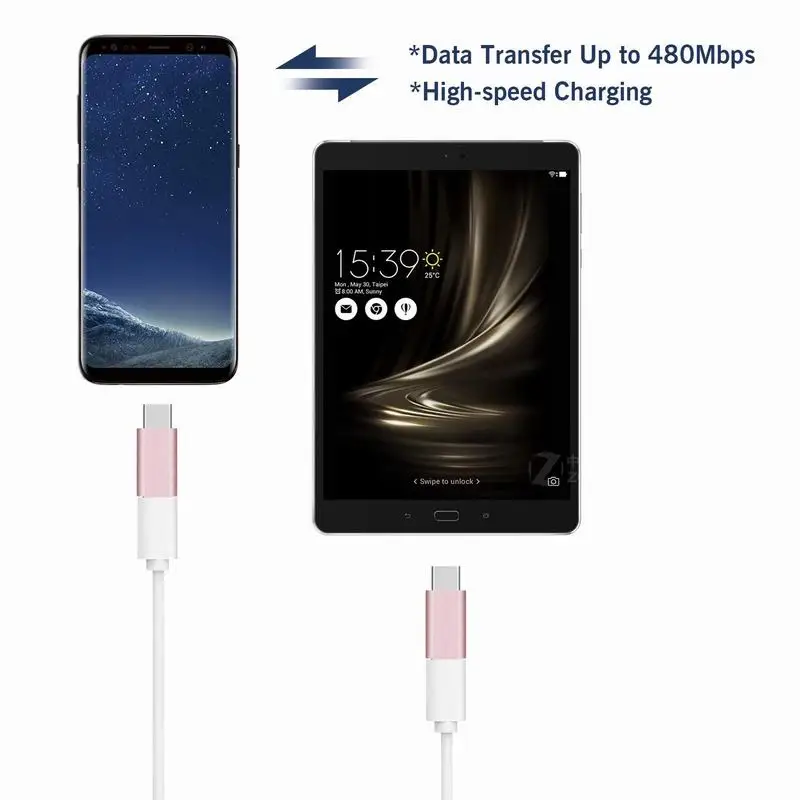 Hsmeilleur-Type-C-Male-Type-C-Cabo-Adapter-USB-C-Converter-For-Xiaomi-Mi-5-8-6-mi6-Mi8-oneplus-6-5-5t-Letv-le-eco-2-Cable-10PCS (20)