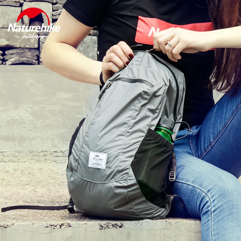 Naturehike في خفيفة الوزن طوي للماء النايلون النساء الرجال الجلد على ظهره 18L السفر الرياضة في الهواء الطلق التخييم حقيبة ترحال الظهر