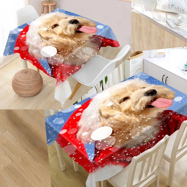 Dogs Animals Custom Table Cloth Oxford Print Rectangular Waterproof