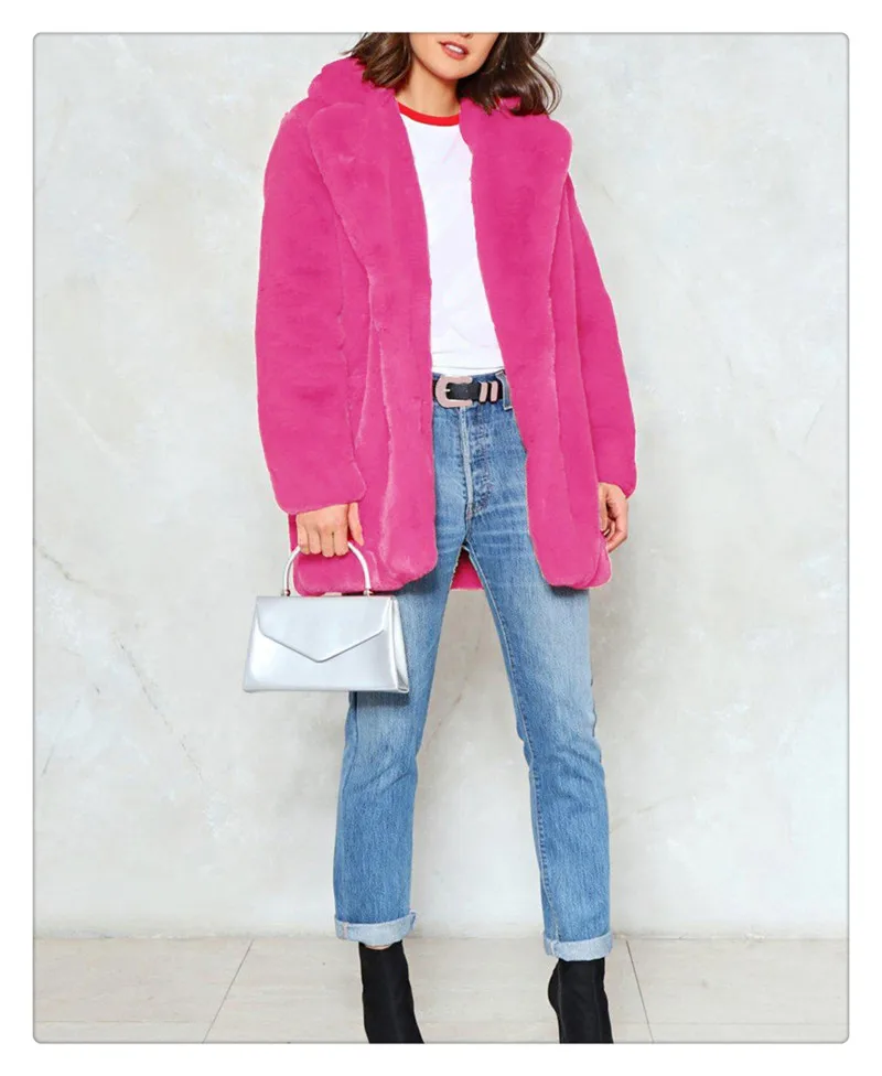 2018 fashion Europe and the United States popular plush coat jacket fur warm jacket female wild jacket autumn and winter new (2)