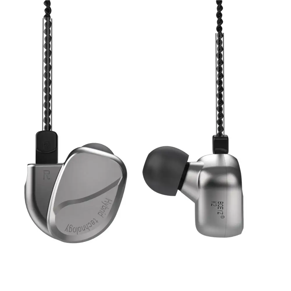 BQEYZ K2 2DD+ 2BA затычки для ушей наушники-вкладыши металлические движения 0,78 альтернативный круг железной проволоки на второй bluetooth-гарнитуру K2 KB1
