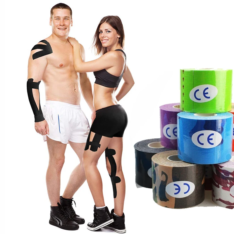 

Self-adhesive Bandage Kinesiology Tape Relieve Muscle Pain Sports Safety Elastic Band Elastoplast Fitness Waterproof Cotton