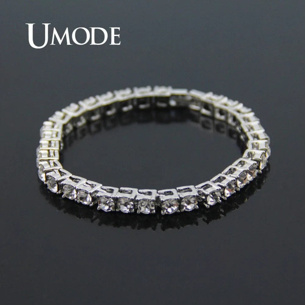 UMODE النساء الأزياء الفاخرة أساور فام الهيب هوب رجل سوار للتنس زركونيا سلسلة المفاجئة مجوهرات على شكل زر شارة heren UB0139