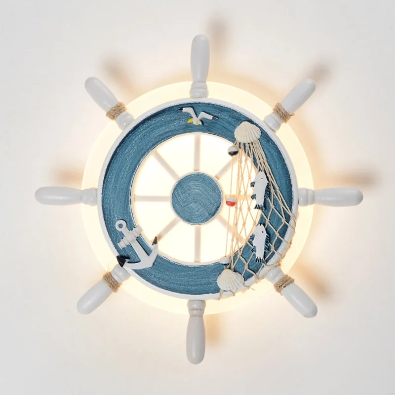 18 Вт Средиземноморский Морской декоративный настенный прикроватный светильник 3 светильник с регулируемой яркостью светодиодный настенный светильник для детской спальни гостиной
