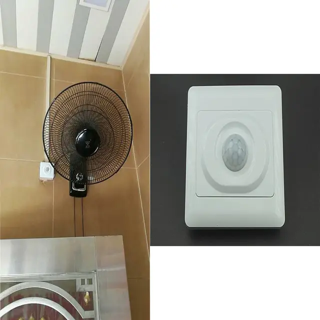 Universal PIR Motion Sensor For Square Bathroom/ Toilet exhaust
