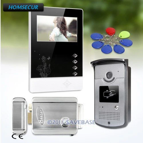 HOMSECUR 4.3\ Video Door Phone Intercom System Electric Lock Supported With Intra-monitor Audio Interaction for Home Security HOMSECUR 4.3\ Video Door Phone Intercom System Electric Lock Supported With Intra-monitor Audio Interaction for Home Security